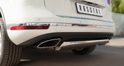 13 999 р. Защита заднего бампера (Ø75x42 мм, нержавейка) Russtal Volkswagen Touareg NF рестайлинг (2014-2018)  с доставкой в г. Кемерово. Увеличить фотографию 2