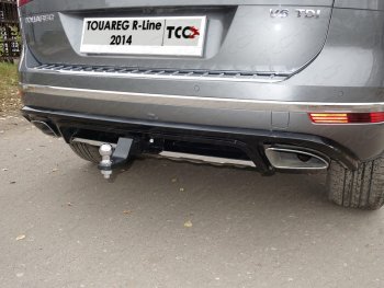 Фаркоп (тягово-сцепное устройство) TCC (в т.ч. R-Line) Volkswagen Touareg  NF (2014-2018) рестайлинг (Оцинкованный, шар E - нержавейка)
