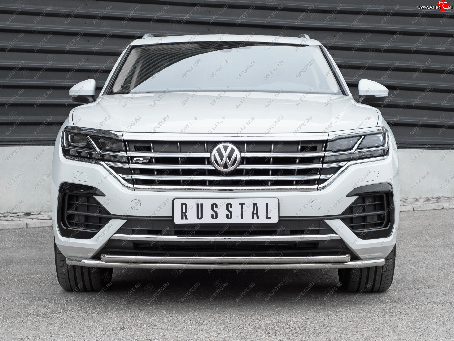 20 999 р. Защита переднего бампера (2 трубы Ø42, нержавейка, NOT 2.0 TSI)  Volkswagen Touareg  CR (2018-2025)  с доставкой в г. Кемерово