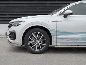 30 649 р. Защита переднего бампера (2 трубы Ø63 с клыками, нержавейка not 2.0 tsi) SLITKOFF технику из списка применимости  с доставкой в г. Кемерово. Увеличить фотографию 4