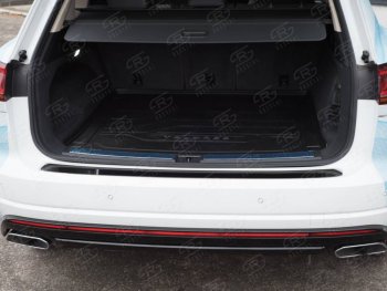 Защитная накладка заднего бампера Russtal Volkswagen Touareg CR (2018-2025) (нержавейка полированная)