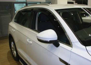 3 399 р. Дефлектора окон SIM Volkswagen Touareg CR (2018-2025)  с доставкой в г. Кемерово. Увеличить фотографию 1