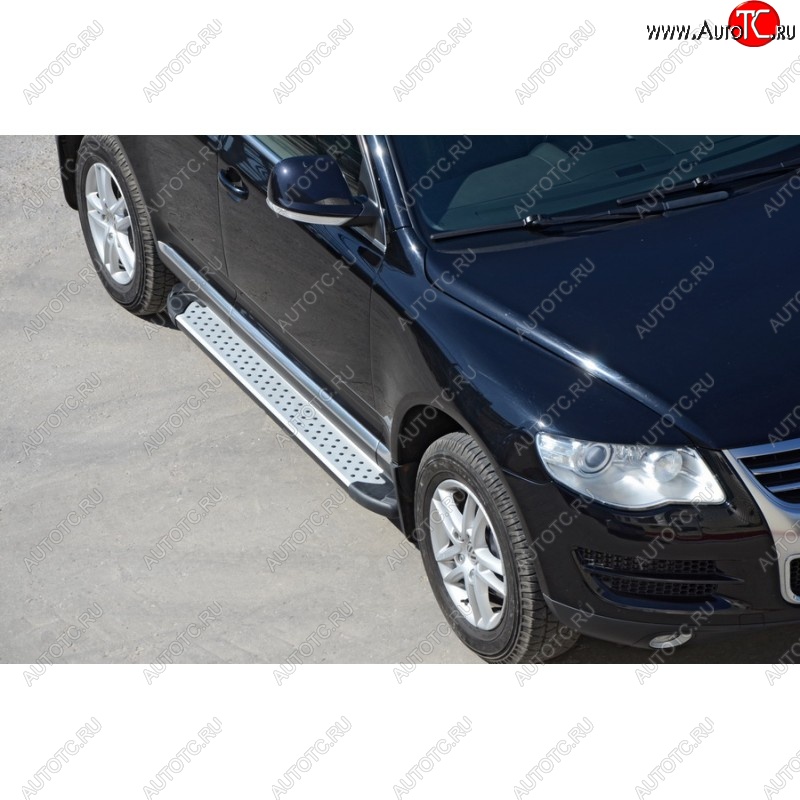21 799 р. Порожки для ног Бумер (алюминий)  Volkswagen Touareg  GP (2006-2010) рестайлинг  с доставкой в г. Кемерово