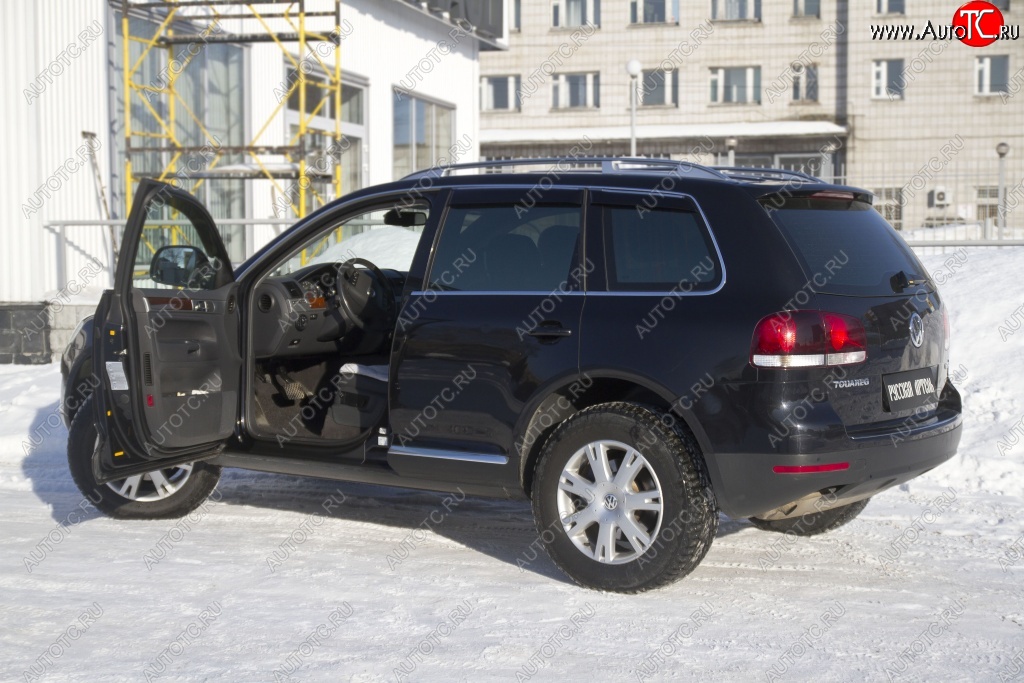 1 779 р. Накладки на внутренние пороги передних дверей RA  Volkswagen Touareg  GP (2006-2010) рестайлинг  с доставкой в г. Кемерово