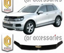 Дефлектор капота CA Plastic exclusive Volkswagen Touareg 2 NF рестайлинг (2014-2018)