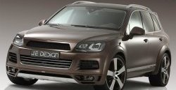 Накладка Je Design на передний бампер 7P Volkswagen Touareg 2 NF дорестайлинг (2010-2014)
