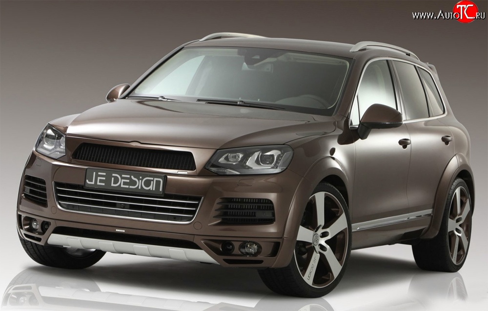 23 049 р. Накладка Je Design на передний бампер 7P Volkswagen Touareg 2 NF дорестайлинг (2010-2014) (Неокрашенная)  с доставкой в г. Кемерово