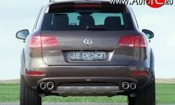 23 049 р. Накладка Je Design на задний бампер 7P Volkswagen Touareg NF дорестайлинг (2010-2014) (Комплект накладок, Неокрашенная)  с доставкой в г. Кемерово. Увеличить фотографию 3