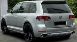 8 399 р. Накладка на задний бампер King Kong Volkswagen Touareg NF дорестайлинг (2010-2014) (Неокрашенная)  с доставкой в г. Кемерово. Увеличить фотографию 2