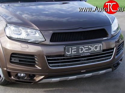 8 149 р. Решётка радиатора Je Design 7P Volkswagen Touareg NF дорестайлинг (2010-2014) (Неокрашенная)  с доставкой в г. Кемерово