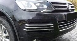 14 399 р. Вставки в боковые воздуховоды перднего бампера СТ Volkswagen Touareg NF дорестайлинг (2010-2014)  с доставкой в г. Кемерово. Увеличить фотографию 2
