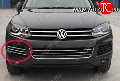 14 399 р. Вставки в боковые воздуховоды перднего бампера СТ Volkswagen Touareg NF дорестайлинг (2010-2014)  с доставкой в г. Кемерово