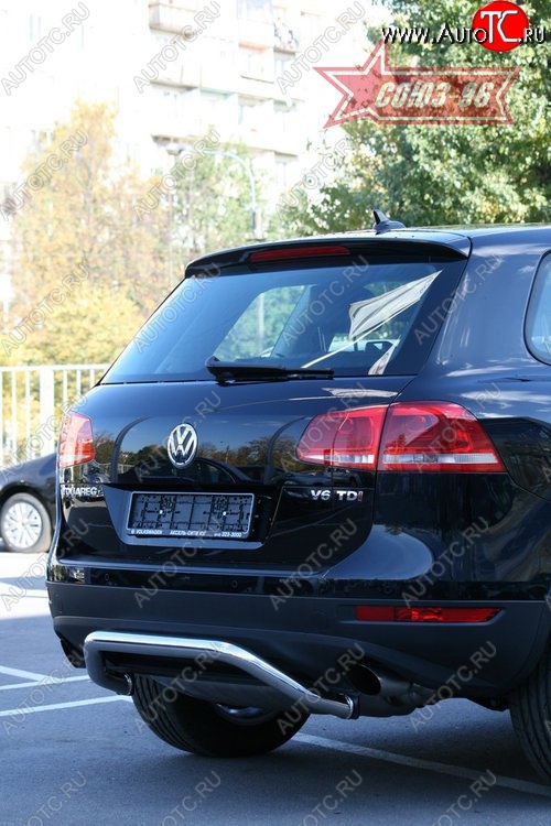 12 329 р. Защита заднего бампера Souz-96 (d60) Volkswagen Touareg 2 NF дорестайлинг (2010-2014)  с доставкой в г. Кемерово
