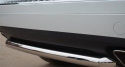 15 249 р. Одинарная защита заднего бампера из трубы диаметром 63 мм SLITKOFF  Volkswagen Touareg  NF (2010-2014) дорестайлинг  с доставкой в г. Кемерово. Увеличить фотографию 3