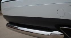 15 549 р. Одинарная защита заднего бампера из трубы диаметром 76 мм SLITKOFF  Volkswagen Touareg  NF (2010-2014) дорестайлинг  с доставкой в г. Кемерово. Увеличить фотографию 3