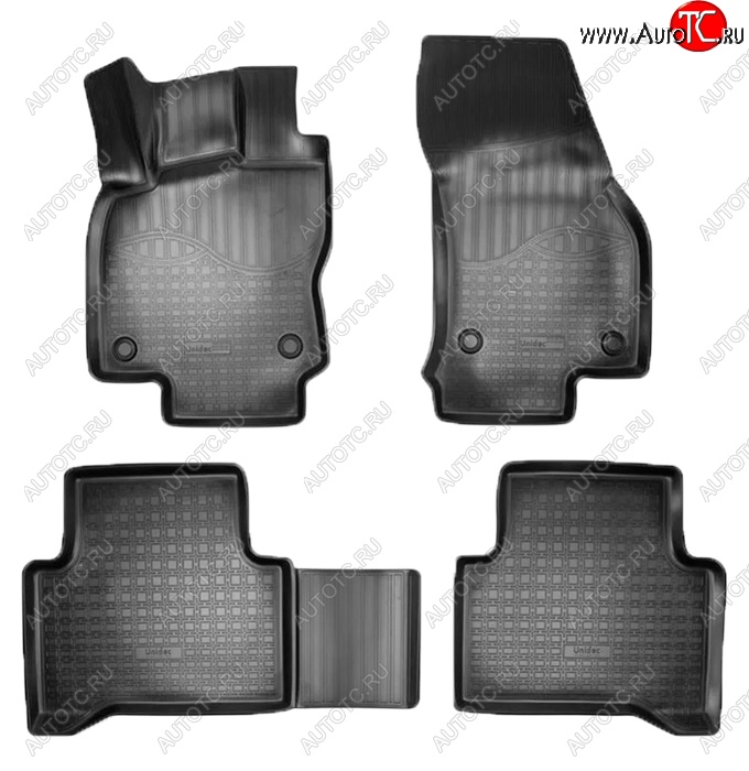2 369 р. Коврики салонные Noplast (3D)  Volkswagen Touran  2T (2015-2025) дорестайлинг минивэн (Черные)  с доставкой в г. Кемерово