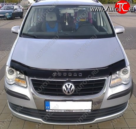 999 р. Дефлектор капота (рестайлинг) Russtal Volkswagen Touran 1T дорестайлинг минивэн (2003-2006)  с доставкой в г. Кемерово