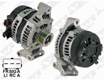 14 399 р. Генератор SAT (14V/120A) Ford Focus 2 универсал дорестайлинг (2004-2008)  с доставкой в г. Кемерово. Увеличить фотографию 1