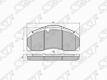 Колодки тормозные (передние) SAT Volvo FH  12 (2002-2012) 2-ое поколение