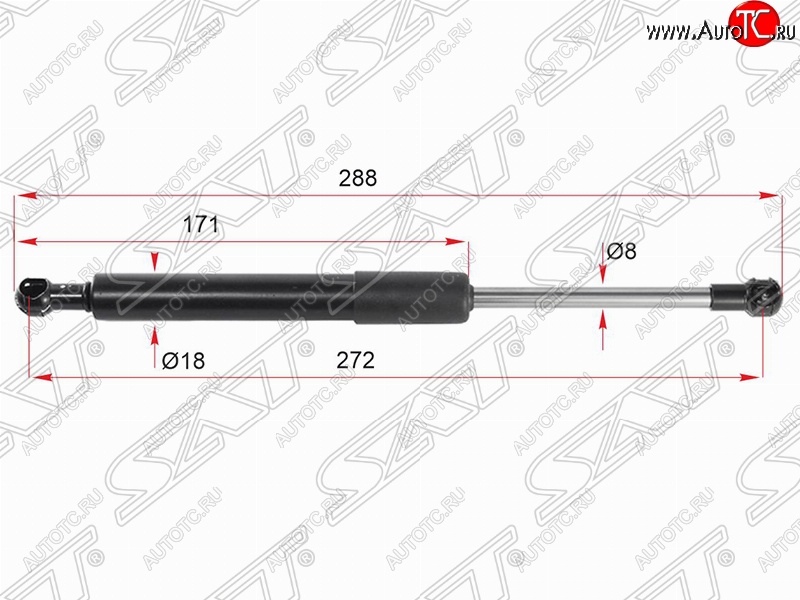 569 р. Упор крышки багажника SAT (газовый)  Volvo S60  RS,RH седан (2000-2010) дорестайлинг, рестайлинг  с доставкой в г. Кемерово