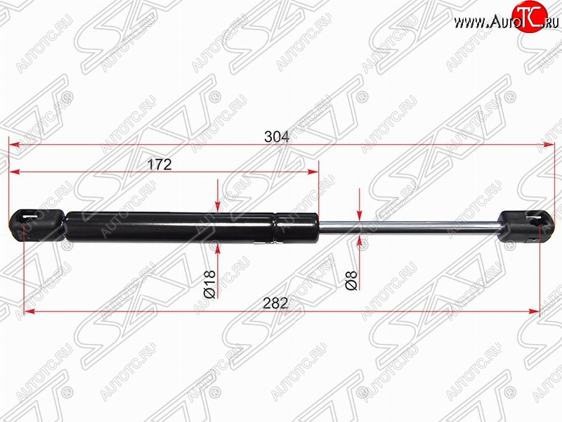 649 р. Газовый упор капота SAT Volvo S80 AS60 седан дорестайлинг (2006-2010)  с доставкой в г. Кемерово