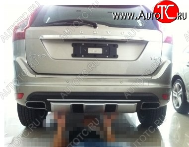 41 799 р. Накладка на задний бампер CT v2 Volvo XC60 (2017-2022) (Неокрашенная)  с доставкой в г. Кемерово