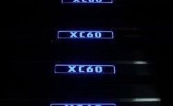 9 199 р. Накладки на порожки автомобиля СТ Volvo XC60 (2017-2022)  с доставкой в г. Кемерово. Увеличить фотографию 3