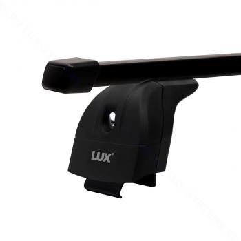 12 489 р. Багажник на крышу с низкими рейлингами сборе LUX  Volvo XC60 (2008-2017)  дорестайлинг,  рестайлинг (дуги прямоугольные 120 см, без замка, черный)  с доставкой в г. Кемерово. Увеличить фотографию 3