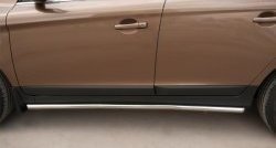 14 399 р. Защита порогов из круглой трубы диаметром 42 мм SLITKOFF Volvo XC60  дорестайлинг (2008-2013)  с доставкой в г. Кемерово. Увеличить фотографию 3