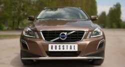 15 249 р. Одинарная защита переднего бампера диаметром 42 мм SLITKOFF  Volvo XC60 (2008-2013)  дорестайлинг  с доставкой в г. Кемерово. Увеличить фотографию 1