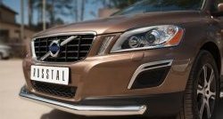 16 499 р. Одинарная защита переднего бампера диаметром 63 мм SLITKOFF  Volvo XC60 (2008-2013)  дорестайлинг  с доставкой в г. Кемерово. Увеличить фотографию 2