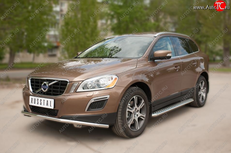 22 999 р. Широкая защита порогов с трубой d42 мм SLITKOFF v2  Volvo XC60 (2008-2017)  дорестайлинг,  рестайлинг  с доставкой в г. Кемерово