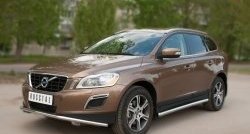 70 999 р. Защита порогов из круглой трубы диаметром 63 мм Russtal Volvo XC60  дорестайлинг (2008-2013) (Защита порогов с со скосами на торцах (вариант 1))  с доставкой в г. Кемерово. Увеличить фотографию 8