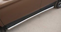 Защита порогов из круглой трубы диаметром 63 мм Russtal Volvo XC60  дорестайлинг (2008-2013)