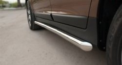 70 999 р. Защита порогов из круглой трубы диаметром 63 мм Russtal Volvo XC60  дорестайлинг (2008-2013) (Защита порогов с со скосами на торцах (вариант 1))  с доставкой в г. Кемерово. Увеличить фотографию 4