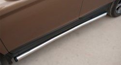 70 999 р. Защита порогов из круглой трубы диаметром 63 мм Russtal Volvo XC60  дорестайлинг (2008-2013) (Защита порогов с со скосами на торцах (вариант 1))  с доставкой в г. Кемерово. Увеличить фотографию 6