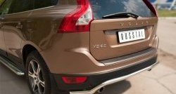 15 249 р. Защита заднего бампера из фигурной трубы диаметром 42 мм SLITKOFF  Volvo XC60 (2008-2013)  дорестайлинг  с доставкой в г. Кемерово. Увеличить фотографию 2
