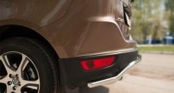 15 249 р. Защита заднего бампера из фигурной трубы диаметром 42 мм SLITKOFF  Volvo XC60 (2008-2013)  дорестайлинг  с доставкой в г. Кемерово. Увеличить фотографию 3