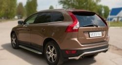 15 999 р. Защита заднего бампера (Ø63 мм волна, нержавейка) SLITKOFF  Volvo XC60 (2008-2013)  дорестайлинг  с доставкой в г. Кемерово. Увеличить фотографию 4