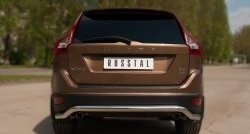 15 999 р. Защита заднего бампера (Ø63 мм волна, нержавейка) SLITKOFF  Volvo XC60 (2008-2013)  дорестайлинг  с доставкой в г. Кемерово. Увеличить фотографию 5