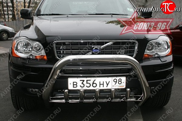 28 169 р. Защита переднего бампера Souz-96 (d76)  Volvo XC90  C (2006-2009) 1-ый рестайлинг  с доставкой в г. Кемерово