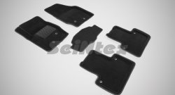 Износостойкие коврики в салон 3D VOLVO XC-90 черные (компл) Volvo XC90  C (2002-2014) дорестайлинг, 1-ый рестайлинг, 2-ой рестайлинг