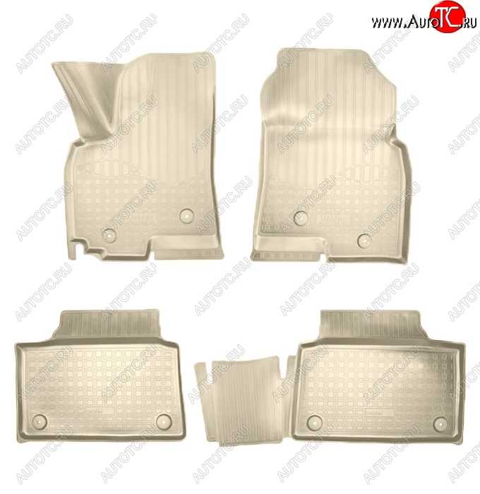 2 999 р. Коврики салонные Noplast (3D)  Zotye Coupa  B11F (2019-2021) (Бежевые)  с доставкой в г. Кемерово