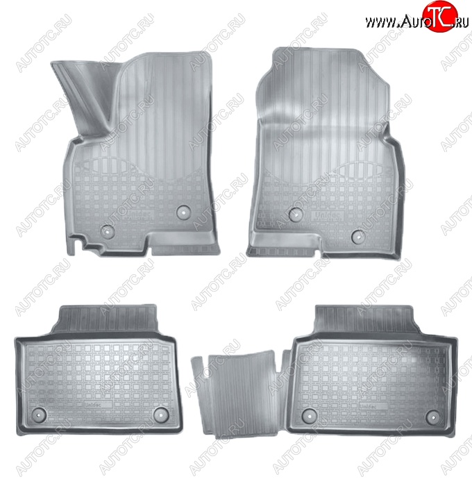 2 999 р. Коврики салонные Noplast (3D)  Zotye Coupa  B11F (2019-2021) (Серый)  с доставкой в г. Кемерово
