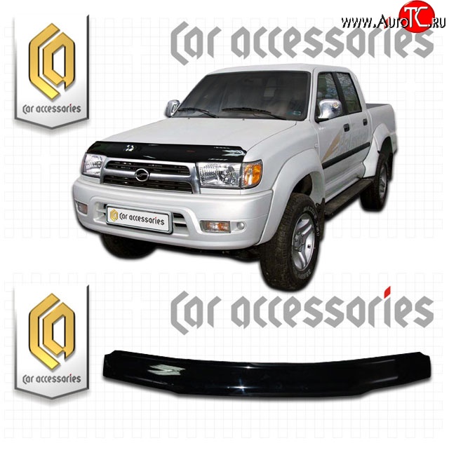 2 159 р. Дефлектор капота CA Plastic  ZX Auto Admiral (2004-2009) дорестайлинг (Classic черный, Без надписи)  с доставкой в г. Кемерово